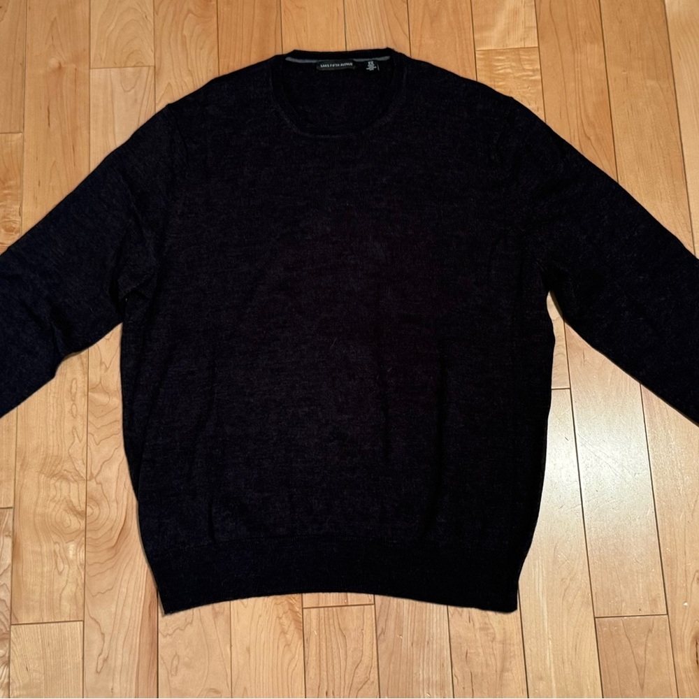 Saks Fifth Avenue Men's Dark Grey Sweater